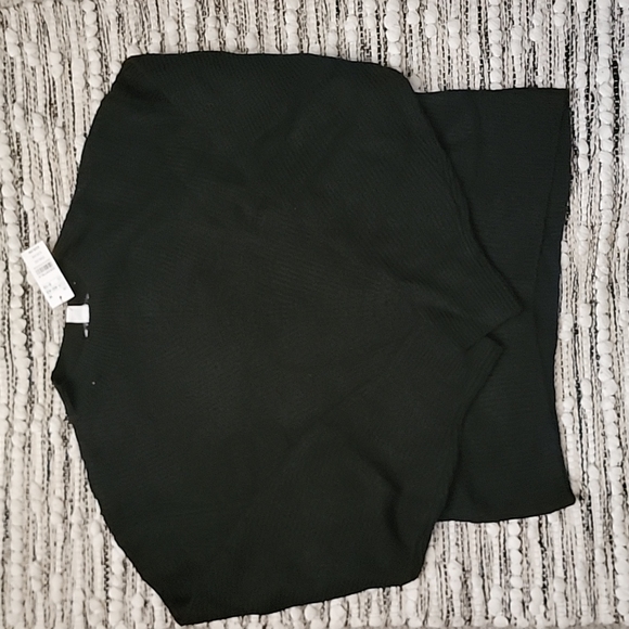 Topshop Black Chevron Crop Sweater Size M - Picture 3 of 8